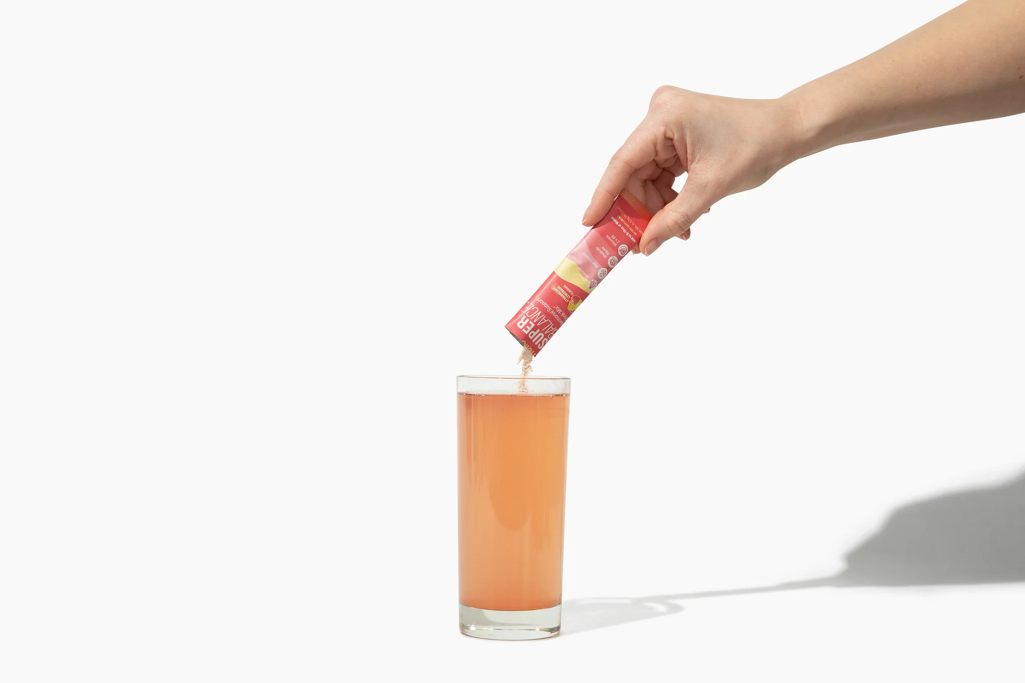 Pour one packet into 12-16 oz of cold water