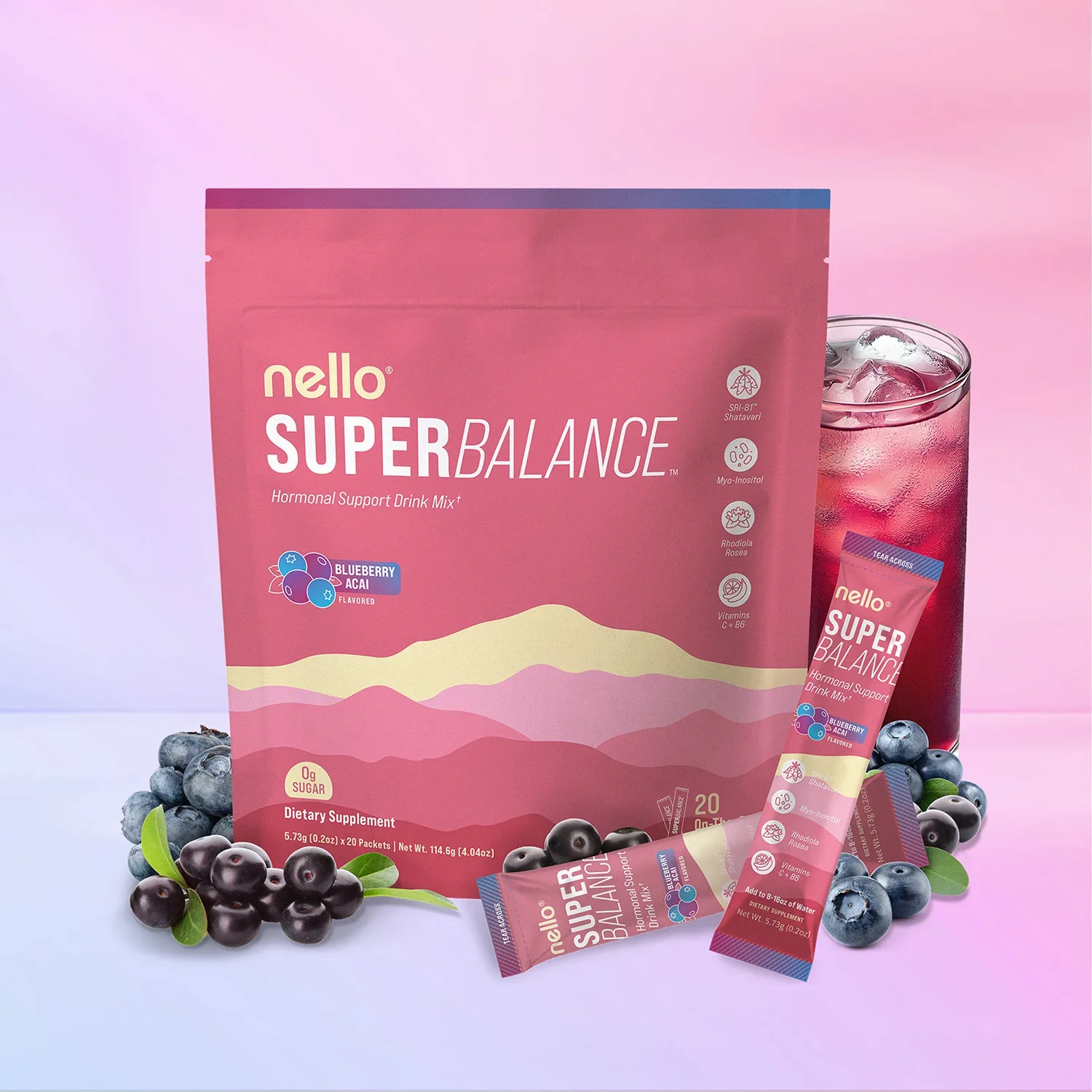 Rich blueberry flavor blended with smooth acai.