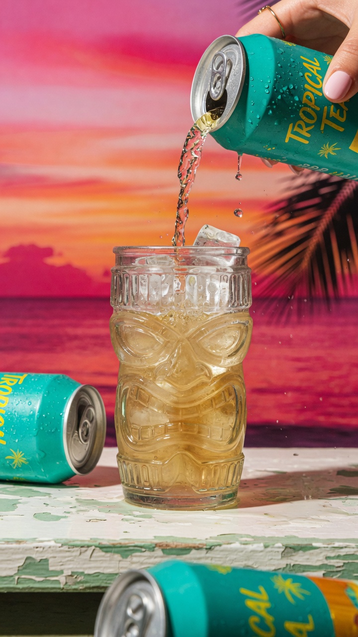 Tropical pour (text only)