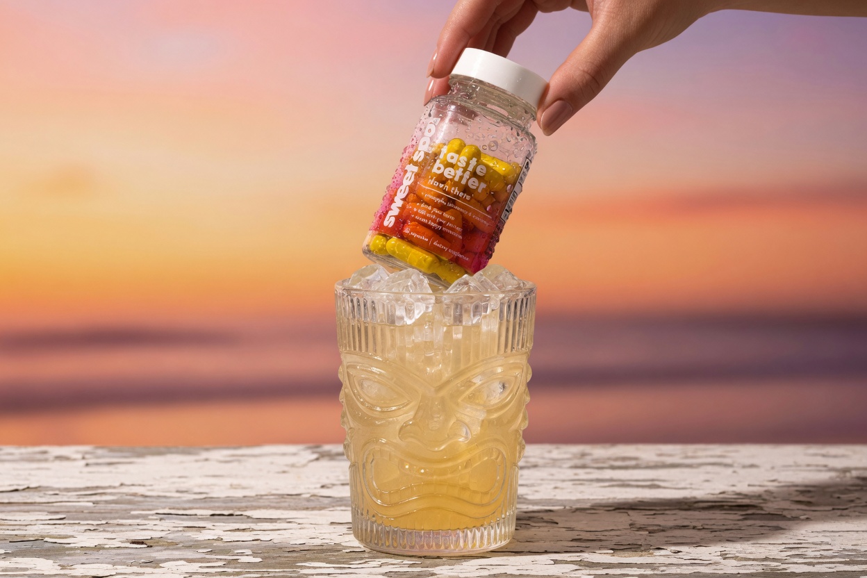 Women — tiki sunset